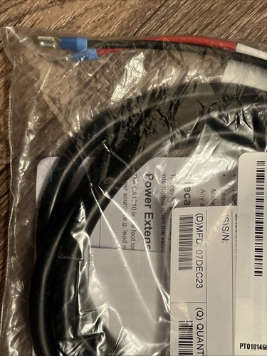 Zebra CA1210 Power Extension Cord Cable DC 6’ Waterproof New (M) - 第 3/4 張圖片