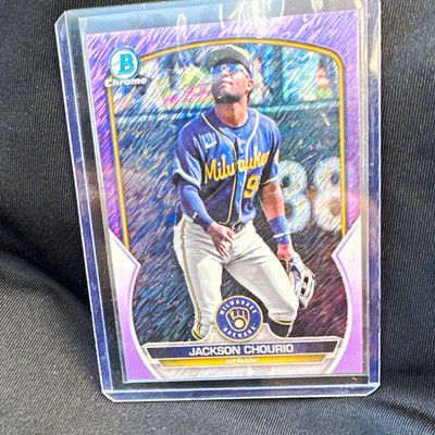 2023 Bowman Chrome Jackson Chourio Purple Shimmer Refractor /250 #BCP-246 78/250