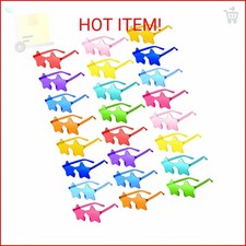 PLULON 24 Pairs Star Sunglasses for Women Girls, Color Rimless Star Shaped Sungl