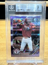 2019 Bowman Chrome Draft Sapphire Josh Jung Refractor 1st Purple #/10