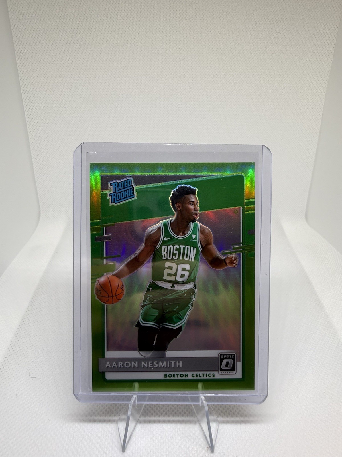 2020-21 Panini Donruss Optic Aaron Nesmith #164 Lime Green Prizm /149 RC
