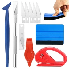 10 Pcs Car Vinyl Wrap Tool kit, Window Film Install Tools Wrap Squeegee Wallp...