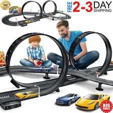 Slot Car Race Track Set Electric Powered Race Track Dual Racing Car Track Set