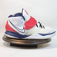 Nike Kyrie 6 USA Basketball Shoes Youth 5.5Y White Red Blue Sneakers BQ5599-102