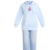 DISNEY Size XL 16-18 ALICE IN WONDERLAND BLUE HOODIE New With Tag