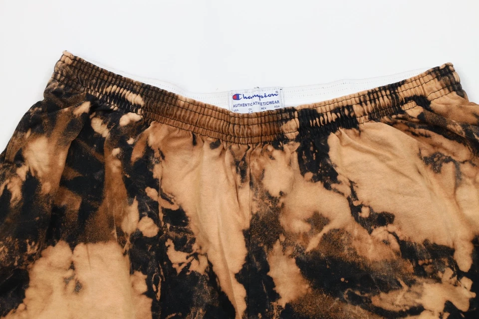 Pantalones Cortos Vintage Champion Para Hombres XL Clásicos Logo Sobre la Rodilla Lavado Ácido Algodón Trippy Foto 2 de 4