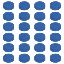 Billiard Pool Cue Tips, Pool Cue Tips Cow Leather 12mm 24 Pcs Blue