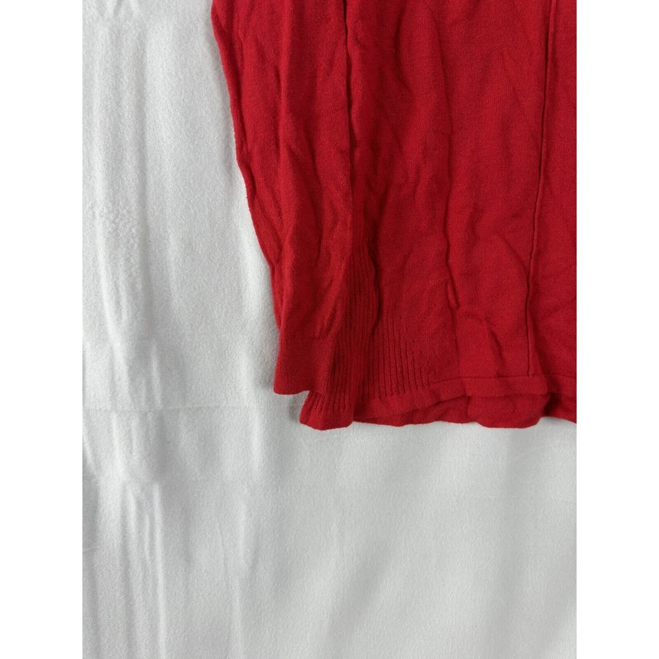 Sudadera Liz Lange Maternidad Talla XS Acanalada Manga Larga Rojo Top Foto 2 de 4