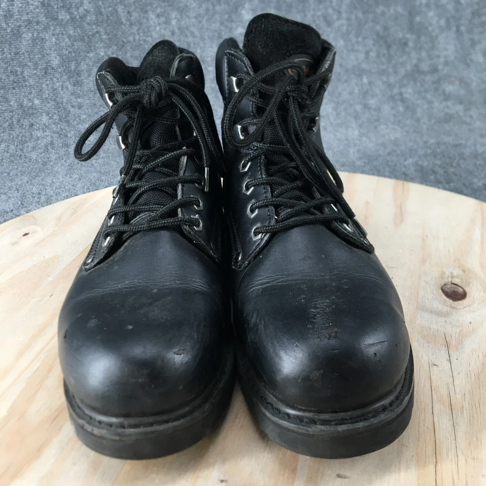 Botas de Combate Dr Scholls para Hombres 9.5 M Crafton Cuero Negro Tobillo Punta Redonda Foto 4 de 4