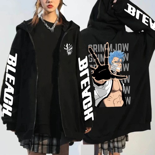 Grimmjow Zipper Hoodie Anime Unisex Men Women Sweatshirts Pullover Sweater Tops