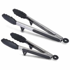 Kitchen Tong with Built-in Stand Food Tongs S...