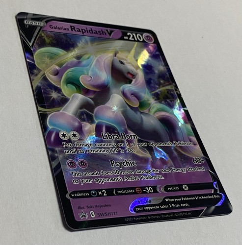 Galarian Rapidash V - SWSH111 - Pokemon Sword & Shield Promo Ultra Rare Card NM - Picture 2 of 3