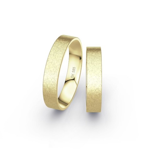 1 Paar Trauringe 585 Gold Gelbgold Eheringe inkl. Gravur + Etui - Bild 2 von 6