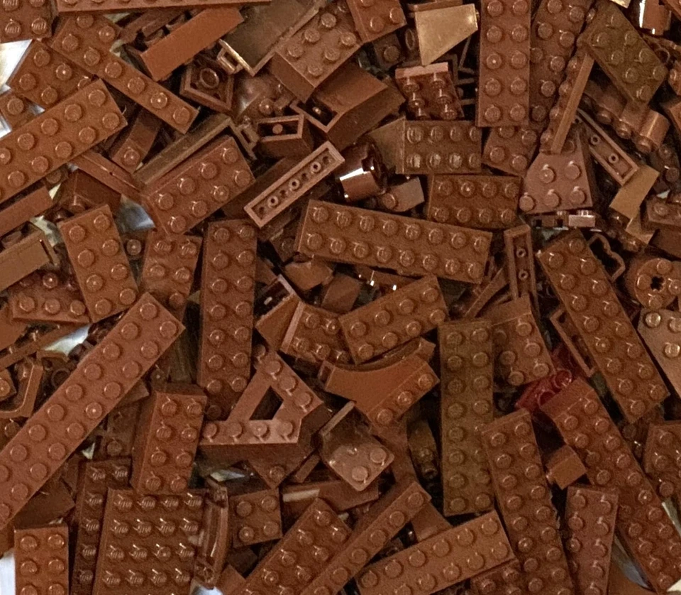 Bulk lot of 175 BROWN LEGO Pieces Bricks Blocks Slopes Plates Free Shipping - Image 4 of 4