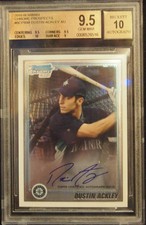 Dustin Ackley 2010 Bowman Chrome Prospects ROOKIE RC CARD AUTO BGS 9.5 10 a