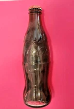 Vintage Coca-Cola Classic Glass Bottle with logo in the glass Hollywood CA 8oz