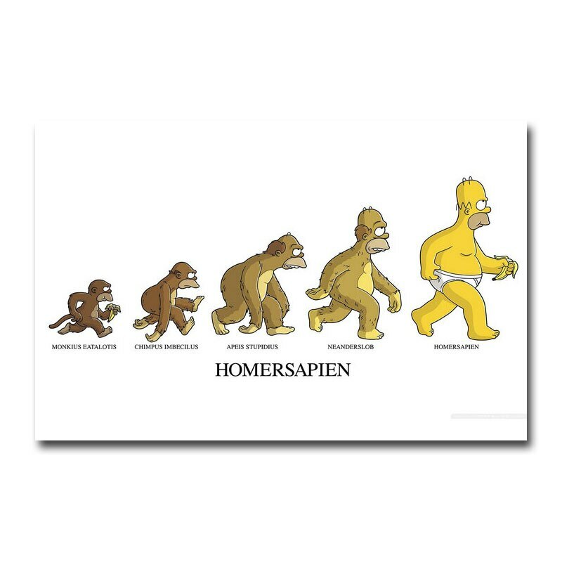 Toile tableaux Homersapien 50x70 cm pour decoration murale de salon
