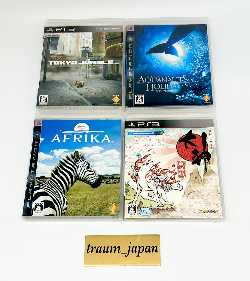 PS3 Tokyo Jungle Afrika Aquanauts Holiday Okami Zekkeiban Set of 4