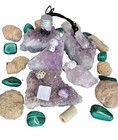 Crystals Lot Amethyst Malachite Natural Healing Gems Fossils Geode Clear Quartz — photo 2