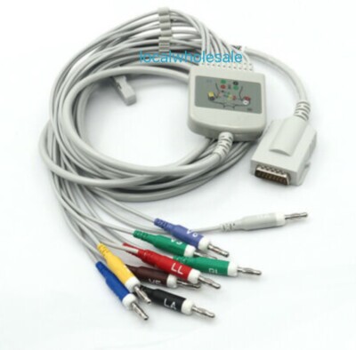Burdick 10leads Ecg Cable For Atria 3100 6100 3000 EKG cable Banana4.0 AHA