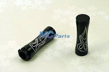 1" Black Handlebar Hand Grips For Honda Magna Shadow 600 750 1100 Sabre Aero ACE - Picture 2 of 3