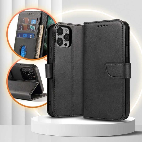 Book Cover Smart Magnetic Samsung Galaxy S23 Schwarz Buch Tasche HüLle Etui-image