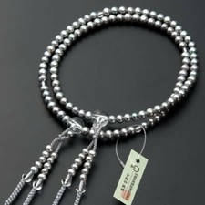 Shingon Buddhist Rosary Mala Juzu Prayer beads Japan Kyoto Freshwater pearl Gray