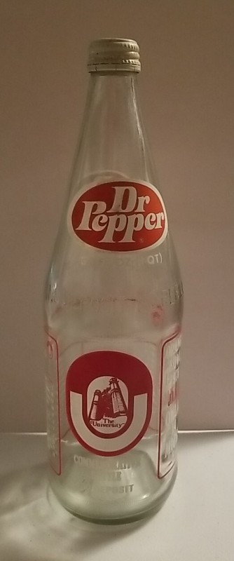 OU Oklahoma Football 1976 Orange Bowl National Champs  ‘74 ‘75 Dr Pepper Bottle