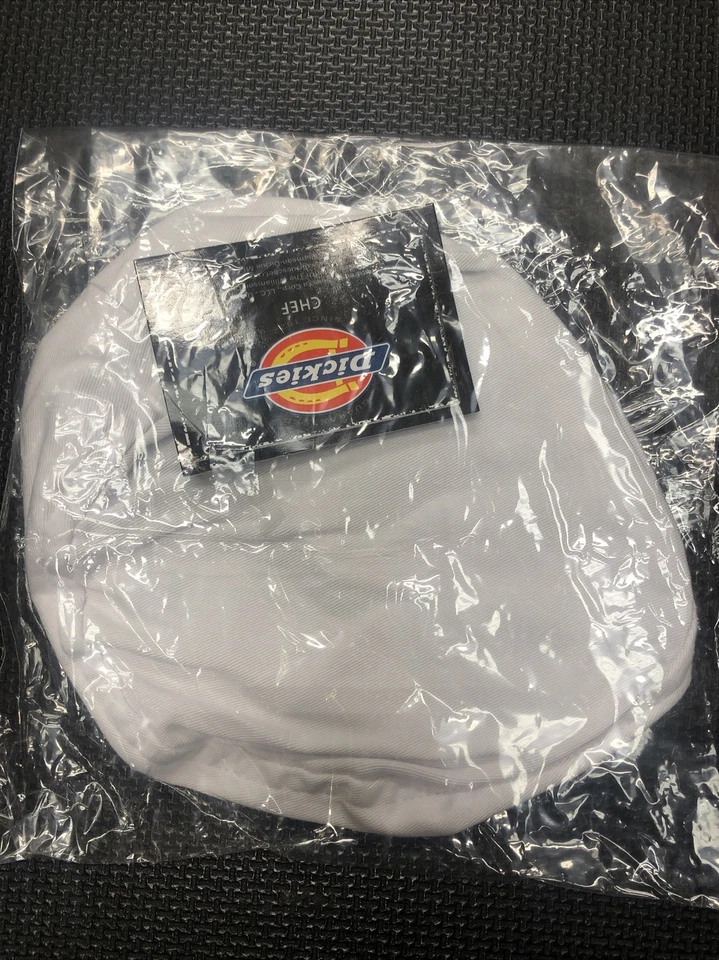 DICKIES CLÁSICO 10 BOTONES ABRIGO DE CHEF BLANCO CON RIBETE AZUL DC34 (MEDIANO) SOMBRERO DE CHEF Foto 2 de 3