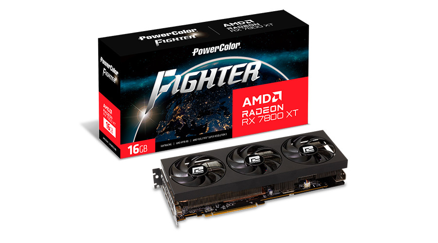 PowerColor Fighter AMD Radeon RX 7800 XT 16GB GDDR6 Graphics card