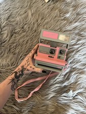 Vintage Pink Polaroid 600 Cool Cam Instant Camera w. Pink Strap