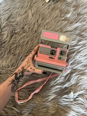 Vintage Pink Polaroid 600 Cool Cam Instant Camera Pink Strap