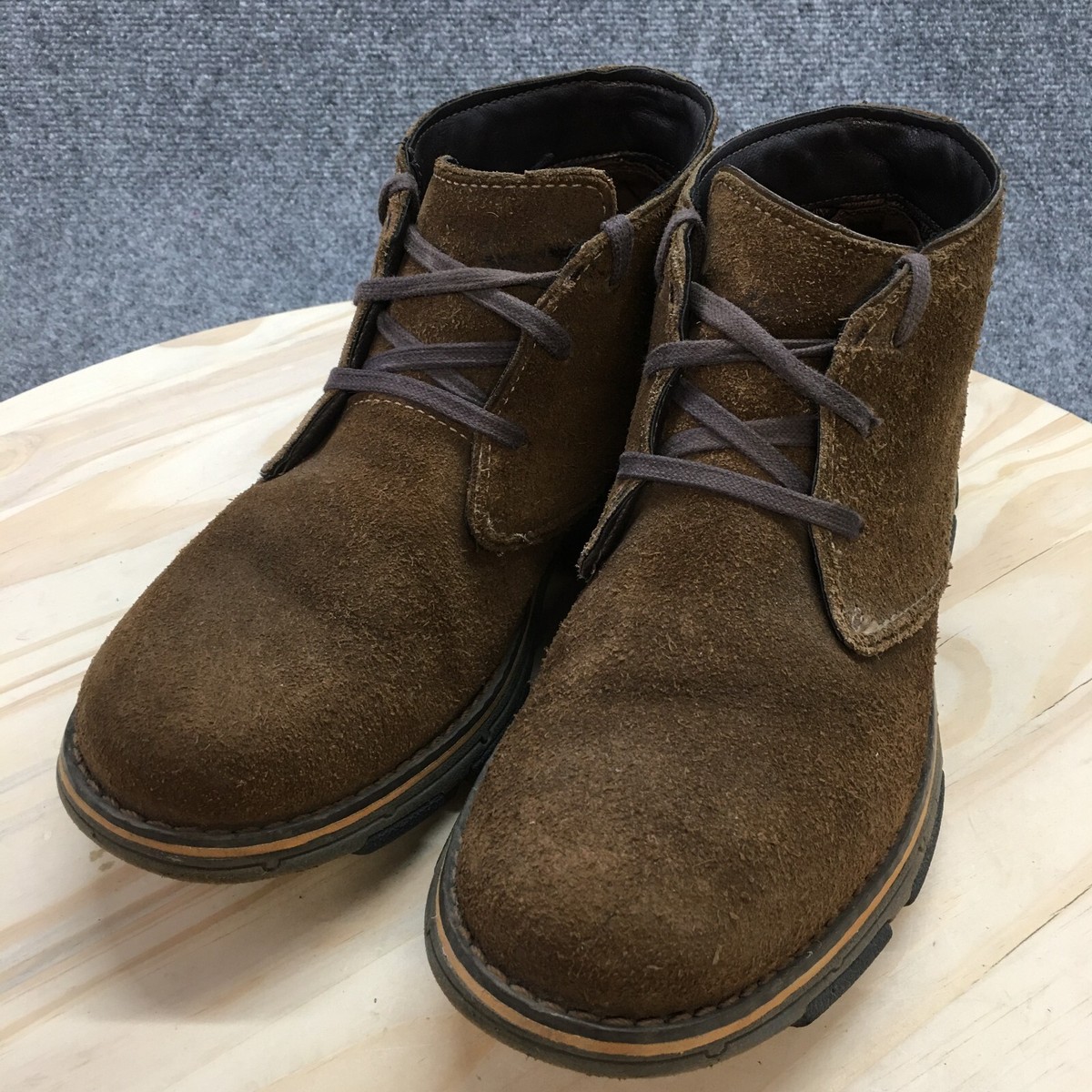 Dunham Mens Brown Leather Ankle Chukka Boots Size US 12 D Causal Dunham Brisco WP Lace Up Mens Brown Extra Wide 4E Casual  main image 2