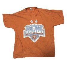 Houston Dynamo Boys Tshirt Orange Large 21.5 in. long 17 in. wide MLS FIBA