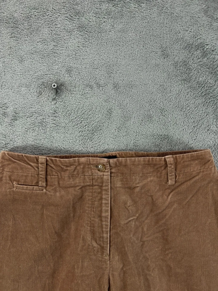 Pantalones de mezclilla ANN TAYLOR para mujer Petites marrón pana talla 6P pierna ancha tiro medio 30W 28L Foto 3 de 4