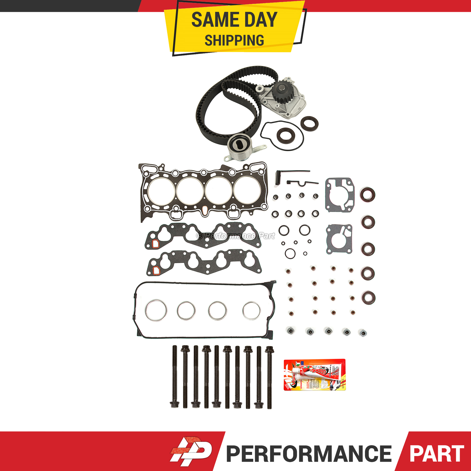 Honda Civic Head Gasket Set Head Gasket Set With Bolts For 1996-2000 Honda Civic Del Sol 1.6L SOHC D16Y 2005 Honda Civic Valve Cover Gasket - Foto 12