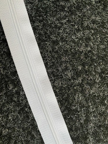 No.5 White Continuous Zip Chain & Sliders- Various lengths , Upholstery Zips - Picture 3 of 4