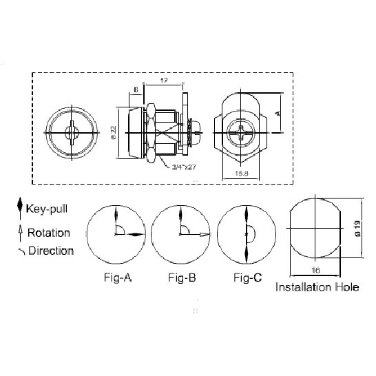 Lot De 2 Serrures à Came Sécurité Pagode 5/8" - Clés Identiques (1480BS-KA)