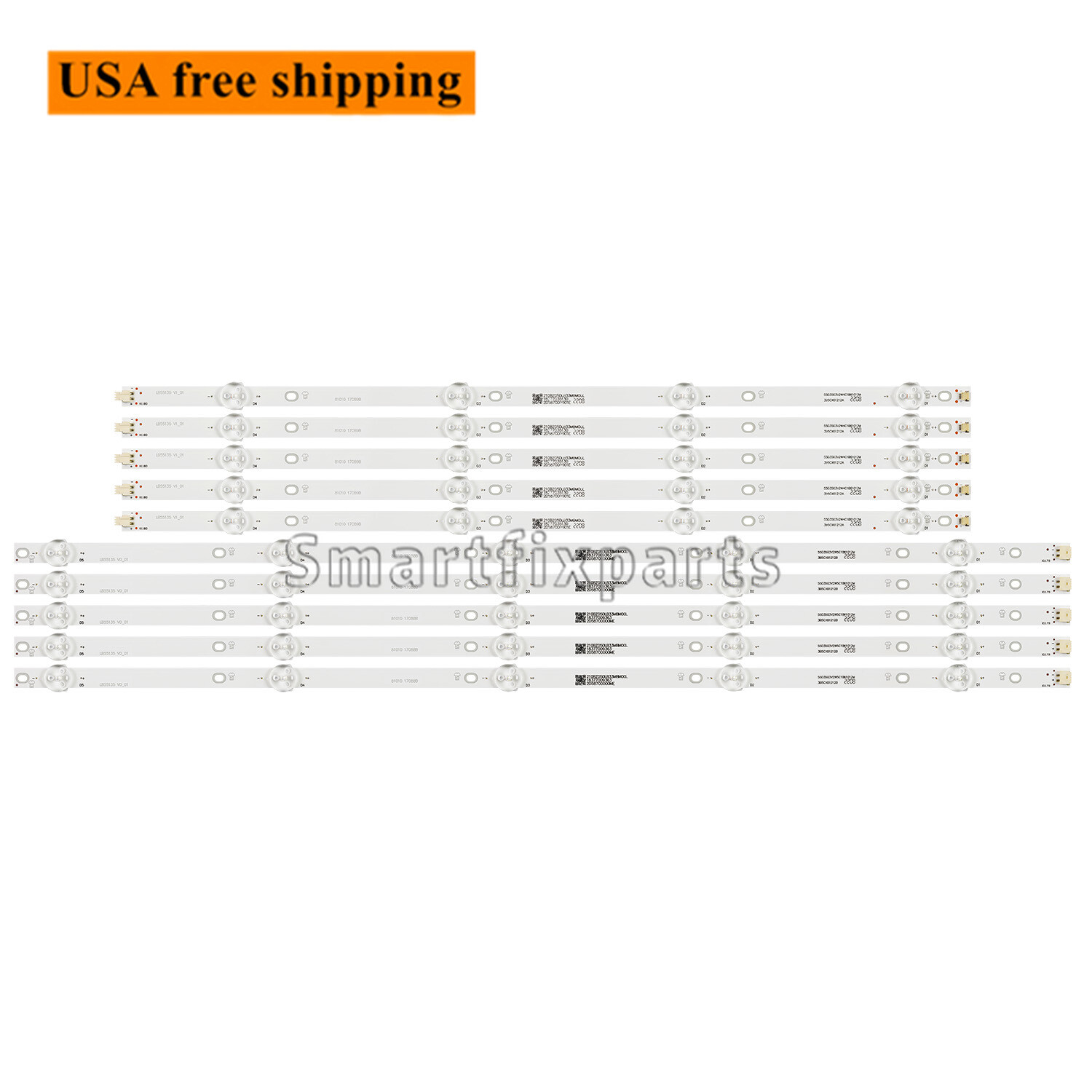 LED Backlight strips For ELEMENT E4SW5518RKU NS-55DF710NA21 LB55135 V1_01 V0_00