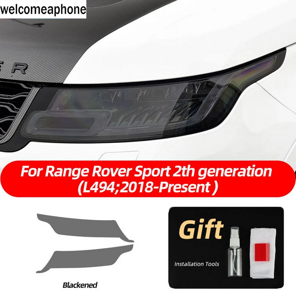 Pre-cut Headlights Smoke Paint Protection Tint Wrap Film For Range Rover Sport - Image 2 of 4