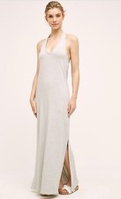 NEW Anthropologie Halter Maxi Dress in Gray Z331-26