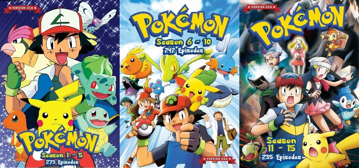 ENGLISH DUBBED POKEMON SEASON 1 15 USA VERSION DVD All Region