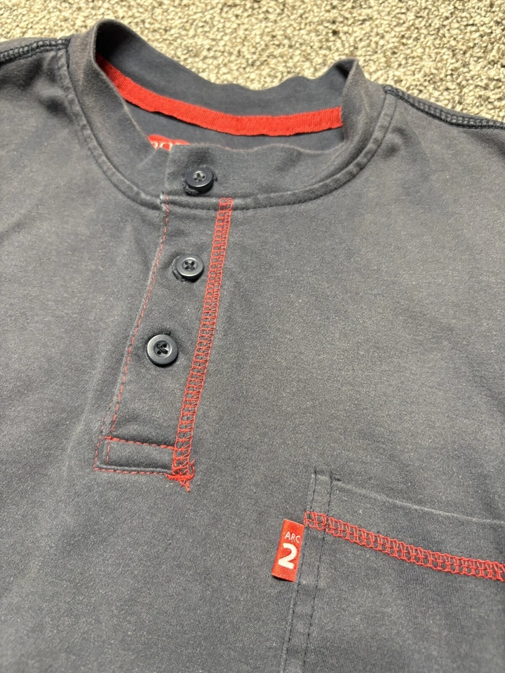 Portwest FR Shirt Men Medium BIZ Flame Safety Long Sleeve Henley L ARC 2 - Image 2 of 4