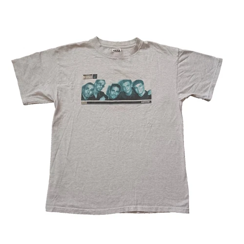 Vintage Backstreet Boys Shirt Mens L Gray Picture Graphic Sh Vintage vintage concert t-shirt, vintage, single stitch, B+ condition