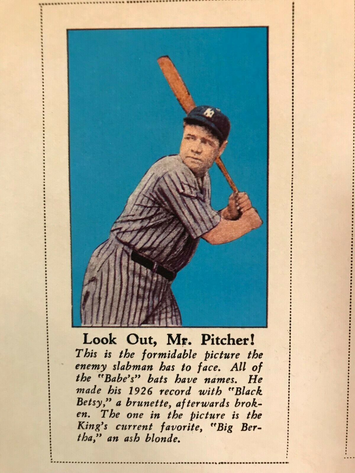 Babe Ruth Cream Babe Ruth Fro-Joy Ice Cream 1928 Promo Panel 1928 Reproduction | eBay