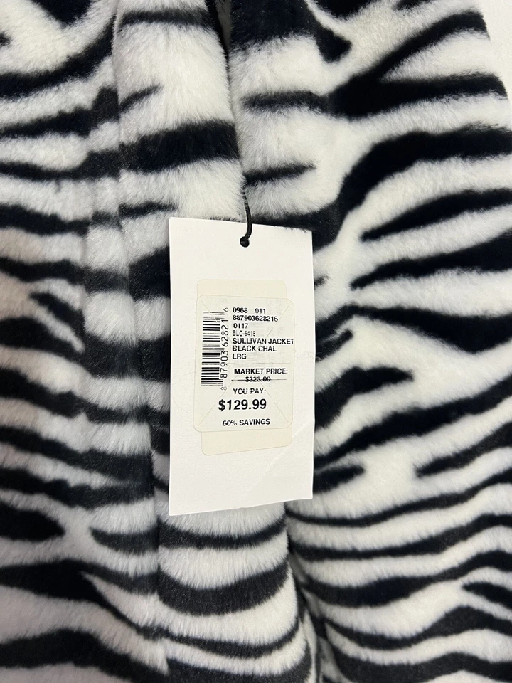 BAILEY 44 | Chaqueta de bombardero de piel sintética esculpida | Estampado de cebra talla L Foto 3 de 4