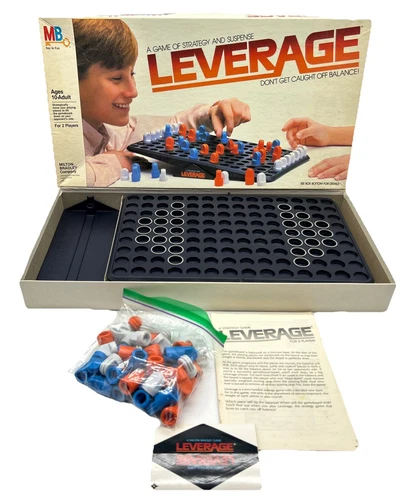 LEVERAGE Board Game by Milton Bradley 100% COMPLETE 1982 VINTAGE
