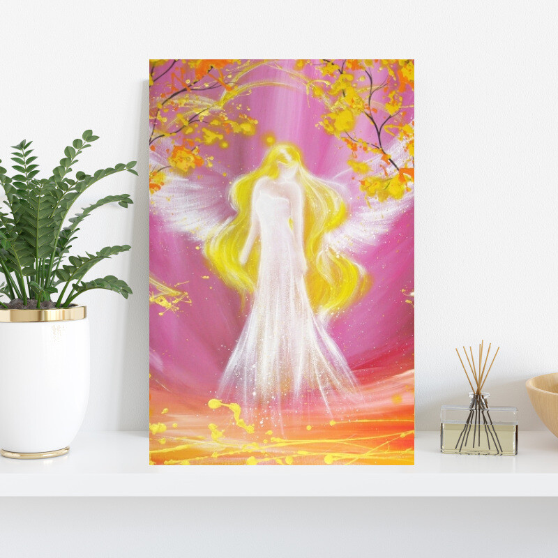 Engel Leinwandbild "Mit Liebe Beschützt" Geschenke Genesung Schutzengel Deko