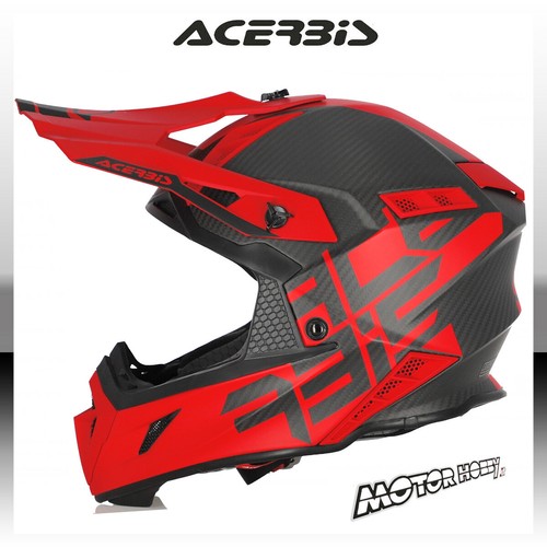 CASCO CROSS ENDURO CARBONIO ACERBIS STEEL IMPACT CARBON NERO ROSSO TAGLIA M  | eBay