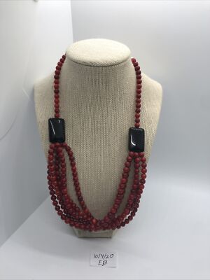 Desert Rose Trading Jay King Co  -  Red Beaded Necklace